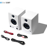 PreSonus Eris 3.5BT Bluetooth Studio Monitors (White), Pair — Powered, Active Monitor Speakers for Desktop, Turntable, Record Player, Bookshelf, DJ Speakers