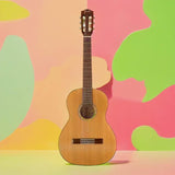 Fender Acoustic Classical Guitar, Small Beginner Guitar (3/4 Size) with Nylon Strings, Includes Bag Bundle with Classic Celluloid Guitar Picks 12-Pack, 10' Instrument Cable Black, Guitar Strap Black