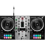 Hercules DJControl Inpulse 500 DJ Software Controller (Limited Edition Silver) Bundle with Hercules HDP DJ45 Closed-Back, Over-Ear DJ Headphones