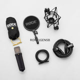 Rode NT1(Black) 5th Generation Hybrid Studio Condenser Microphone Bundle with Kellards PST2 Adjustable Height Microphone Stand with Boom, Polsen HPC-A30 Closed-Back Studio Monitor Headphones