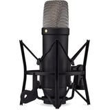 Rode NT1(Black) 5th Generation Hybrid Studio Condenser Microphone Bundle with Kellards PST2 Adjustable Height Microphone Stand with Boom, Polsen HPC-A30 Closed-Back Studio Monitor Headphones