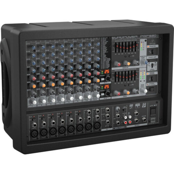Behringer Europower PMP1680S Powered 1600W 10-Input PA Mixer with Dual Multi-FX and FBQ Feedback Elimination