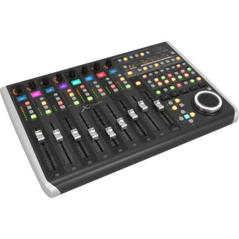 Behringer X-TOUCH Universal Control Surface with 9 Touch-Sensitive Motor Faders, LCD Scribble Strips and Ethernet/USB/MIDI Interface