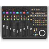 Behringer X-TOUCH Universal Control Surface with 9 Touch-Sensitive Motor Faders, LCD Scribble Strips and Ethernet/USB/MIDI Interface