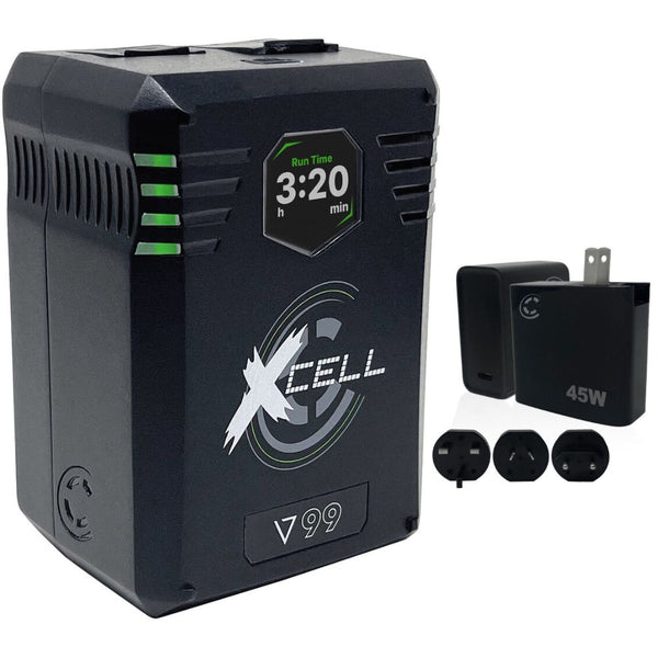 Core SWX XCell Micro-Sized Smart Battery (99Wh, V-Mount) Bundle with Core SWX XPD-45 Universal 45W USB-C PD Wall Charger with Cable