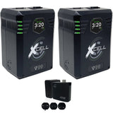 Core SWX XCell Micro-Sized Smart Battery (99Wh, V-Mount) (2 Pack) Bundle with Core SWX XPD-45 Universal 45W USB-C PD Wall Charger with Cable