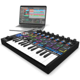 Reloop Keypad Pro Compact USB-MIDI 4-In-1 DAW Workstation Controller Bundle with Auray FP-P1L Universal Piano-Style Sustain Pedal