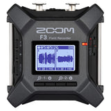Zoom F3 2-Input / 2-Track Portable Field Recorder with Pro Field Kit Bundle with 64GB microSDXC Memory Card, Mounting Plate for Zoom F3 and XLR-P20T Pro 20 ft XLR Microphone Cable