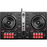 Hercules DJ Essential Kit with DJControl Inpulse 300 Controller, Monitors, and Headphones Bundle with Headliner Covina DJ Controller Stand