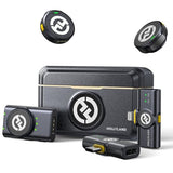 Hollyland Lark M2 Wireless Lavalier Microphone for iPhone/Android/Camera/PC/Laptop with Lightning/USB-C/Plug, 48KHz 24Bit, 1000ft Range, Noise Cancellation, 30H Battery for Video Recording, Streaming