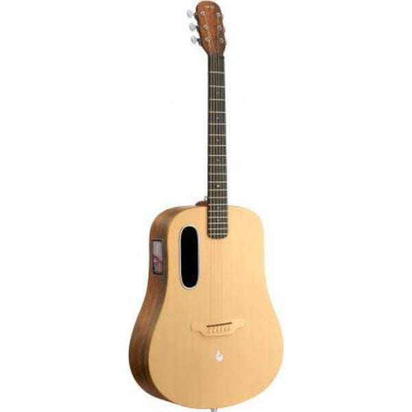 LAVA ME 4 Solid Spruce Top Series,HILAVA 2.0 Smart Acoustics Electric Guitars, Woodgrain Brown/Burlywood
