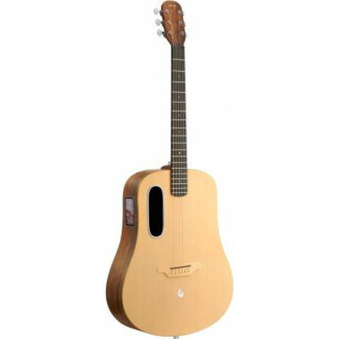 LAVA ME 4 Solid Spruce Top Series,HILAVA 2.0 Smart Acoustics Electric Guitars, Woodgrain Brown/Burlywood