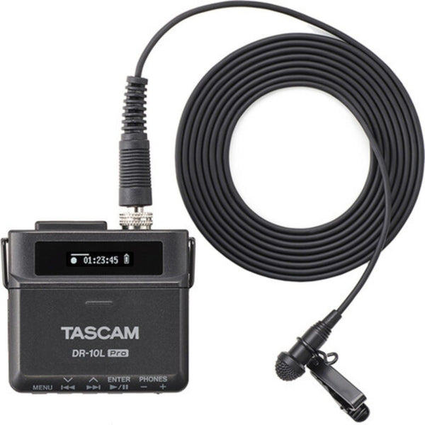 TASCAM DR-10L Pro Field Recorder and Lavalier Microphone