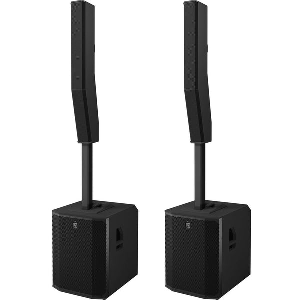 Electro-Voice EVOLVE 90 Powered 18" Bluetooth-Enabled Subwoofer and 70 / 90 Portable PA Column Array Kit with Pole and Bag Black (Pair)