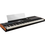 Arturia KeyLab 88 mk3 88-Key Hammer-Action Universal MIDI Controller (Black) Bundle with Arturia Wooden Legs for 88 MkII/PolyBrute Stand, Kaces KKC-LG Large Stretchy Keyboard Dust Cover