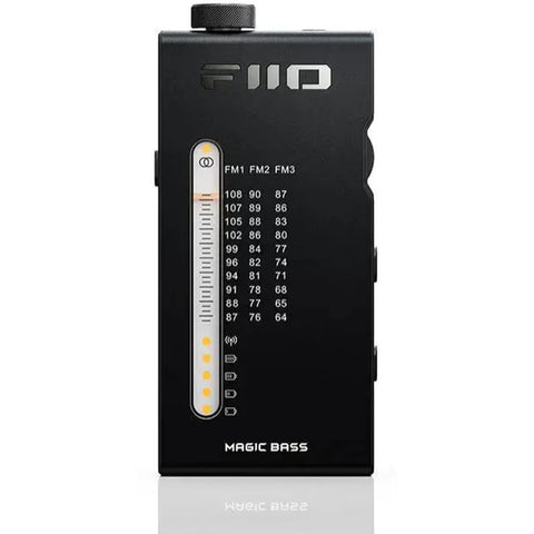 FiiO RR11 Portable HiFi FM Stereo Radio Receiver with Analog PVR Tuning, BASS+3D Sound Effects, 64MHz-108MHz (Black, Hi-Res Audio Certified)