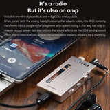 FiiO RR11 Portable HiFi FM Stereo Radio Receiver with Analog PVR Tuning, BASS+3D Sound Effects, 64MHz-108MHz (Black, Hi-Res Audio Certified)