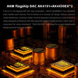 FiiO K17 Desktop DAC&Headphone Amplifier AK4191+AK4499EX*2, 31-Band PEQ, MQA,Support DSD512 32Bit/768kHz with Remote Control (Black)