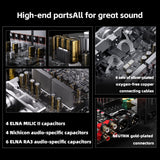 FiiO K17 Desktop DAC&Headphone Amplifier AK4191+AK4499EX*2, 31-Band PEQ, MQA,Support DSD512 32Bit/768kHz with Remote Control (Black)