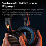 FiiO FT7 Headphones Open-Back Planar 106mm Planar Magnetic Monitor Earphone Gold Diaphragm Carbon Fiber Shell Detachable Cables (Black)