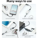 FiiO/JadeAudio KA13 Portable DAC Dongle, USB-C Adapter, 3.5mm and 4.4mm Outputs Compatible with Android/iOS System/PC/Music Players, PCM 384kHz/32bit | DSD256 550mW high Power (Silver)