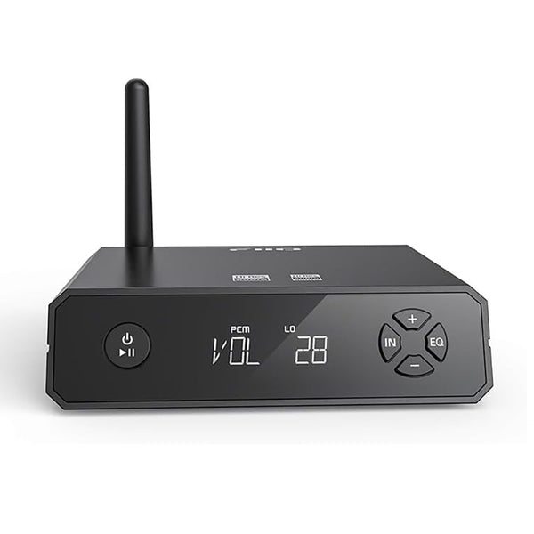 FiiO BR13 HiFi Bluetooth 5.1 Music Receiver Long Range Bluetooth Adapter with USB DAC, LDAC/aptX Low Latency, OLED Display & RCA Optical Coaxial Output for Home Stereo,PC/TV