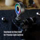 Sol 5 Spectra On Camera Light Kit Portable Cold Shoe Mount RGBCW Camera Light 1700K-10000K CRI/TLCI 96+ 36000 Colors RGB Video Light with Touchpad and Magnetic Mount System