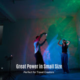 Harlowe Iris 5 Spectra LED Video Lighting Creator Kit 5W RGBCW 1700K-10000K Dimmable Photo Light CRI/TLCI 96+, IP54, App Control, Portable Continuous Lighting for Photography and Videography