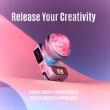 Harlowe Iris 5 Spectra LED Video Lighting Creator Kit 5W RGBCW 1700K-10000K Dimmable Photo Light CRI/TLCI 96+, IP54, App Control, Portable Continuous Lighting for Photography and Videography