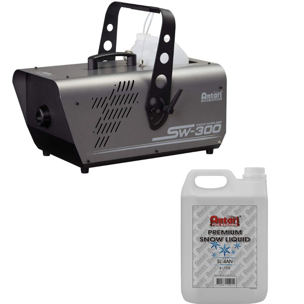 Antari SW-300 Long-Throw Snow Machine Bundle with 4L BOTTLE - STANDARD SNOW FLUID
