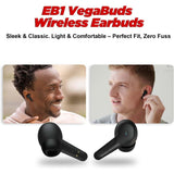 CERWIN-Vega! Wireless Earbuds - Eb1 - Bluetooth Ear Buds Sound Active Noise Cancellation, Best Earbuds for Gaming, Workout, Running, Sports