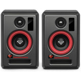 Cerwin Vega VEGA4SB-PR 4" 60W 2-Way Studio Monitors Full Range Powered Black HUB and SAT Set