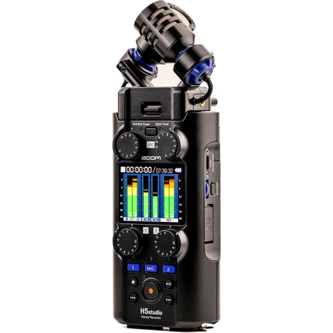 Zoom H5studio Handy Recorder with 32-Bit Float, Gain Knobs, 6-Track Recording, Large 19.4mm Microphone, F-Series Preamps, USB Audio Interface, Advanced Limiters, for Filmmakers, Musicians & Creators