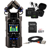 Zoom H5studio 4-Track Handy Recorder with 32-Bit Float Recording Wireless Kit Bundle with RODE Wireless PRO Microphone 2.4 GHz, SanDisk 32GB Ultra UHS-I microSDHC Memory Card with SD Adapter