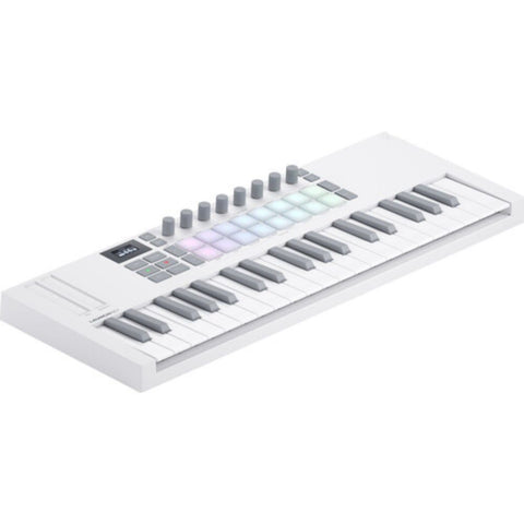 Novation Launchkey Mini 37 MK4 USB MIDI Keyboard Controller (White, 37 Mini Keys)
