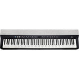 Kurzweil KaP1 Portable Digital Piano (Black) Bundle with Stretchy Keyboard Dust Cover, large and Universal Piano-Style Sustain Pedal