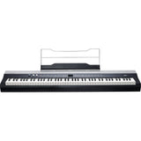 Kurzweil KaP1 Portable Digital Piano (Black) Bundle with Stretchy Keyboard Dust Cover, large and Universal Piano-Style Sustain Pedal