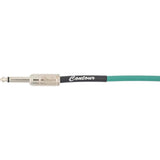 Fender Contour Instrument Cable, Guitar Cable, Guitar Accessories, Straight/Straight, Sherwood Green, 18.6 ft