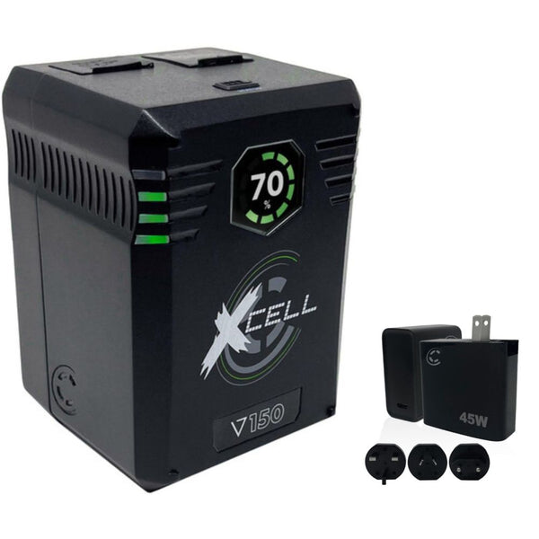 Core SWX XCell Micro-Sized Smart Battery (148Wh, V-Mount) Bundle with Core SWX XPD-45 Universal 45W USB-C PD Wall Charger with Cable