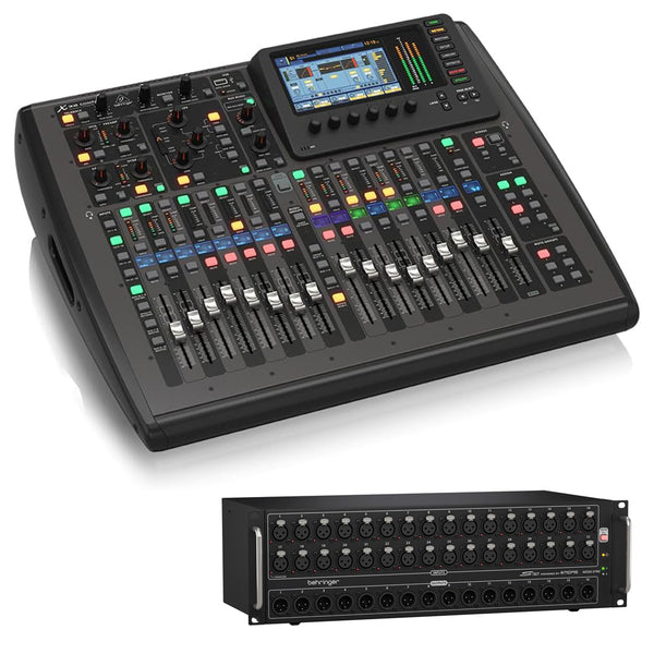 Behringer X32 COMPACT 16 x 8 Digital Mixing Console Bundle with Behringer S32 Digital I/O Stage Box
