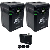 Core SWX XCell Micro-Sized Smart Battery (148Wh, V-Mount) (Pair) Bundle with Core SWX XPD-45 Universal 45W USB-C PD Wall Charger with Cable