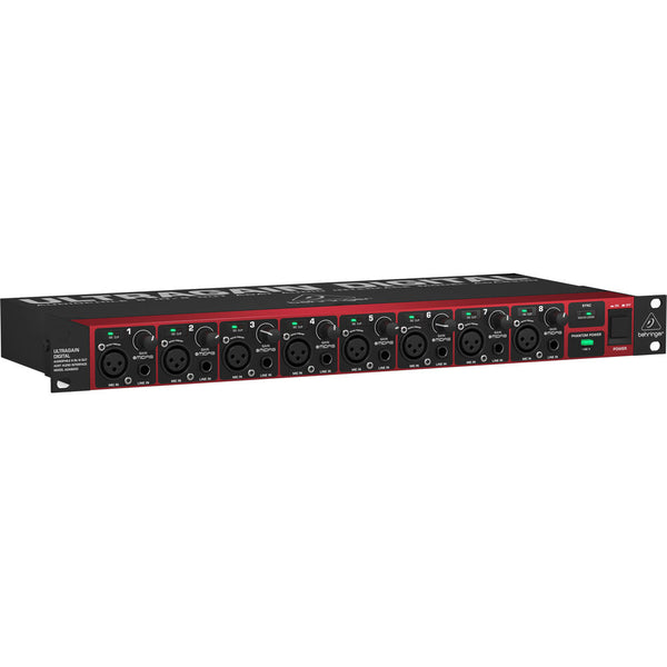Behringer ULTRAGAIN ADA8200 High-Quality 8x8 ADAT Audio Interface with Midas Mic Preamps
