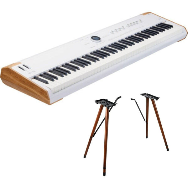 Arturia Astrolab 88 Avant-Garde Stage Keyboard with Analog Lab Pro Integration Bundle with Arturia Wooden Legs for KeyLab 88 MkII and PolyBrute — Adjustable, Sturdy and Elegant Stand