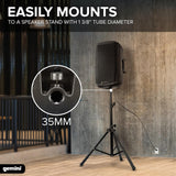 Gemini 2000W Powered PA Speaker 15” – Active Stage Monitor with EQ, XLR Inputs, Stand Mount, Road-Ready Design, Full-Range 2-Way Sound for DJs & Events (AS-2115P)