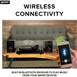 Gemini Sound TT-900 - Classic Black 3-Speed Turntable with Pitch Adjustment, Bluetooth Connectivity, and High-Fidelity Stereo Sound