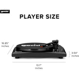 Gemini Sound TT-900 - Classic Black 3-Speed Turntable with Pitch Adjustment, Bluetooth Connectivity, and High-Fidelity Stereo Sound