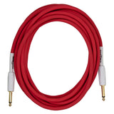 Pig Hog Hex Series Silent Cable 18.6 Ft Candy Apple Red (Pair)