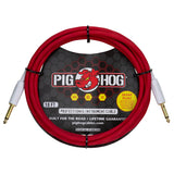Pig Hog Hex Series Silent Cable 10 Ft Candy Apple Red (Pair)