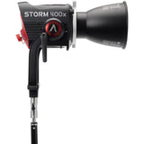 Aputure STORM 400x Tunable White LED Monolight (V-Mount) Bundle with Lowel 40" C-Stand Turtle Base Kit (Chrome, 9.8')