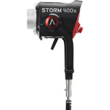 Aputure STORM 400x Tunable White LED Monolight (V-Mount) Bundle with Lowel 40" C-Stand Turtle Base Kit (Chrome, 9.8')